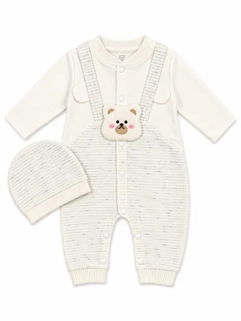 Baby Bear Dungaree Romper Set