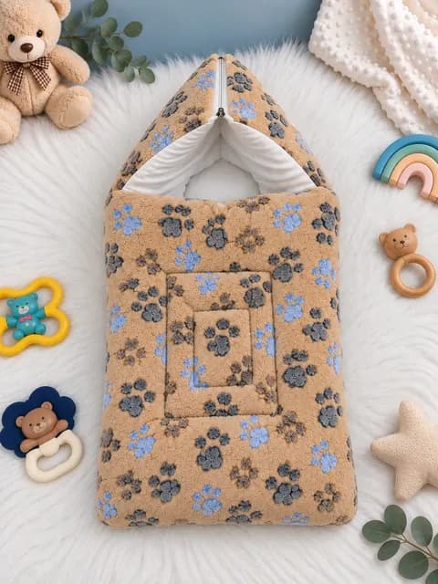 Newborn Plush Carry Nest – Paw Print