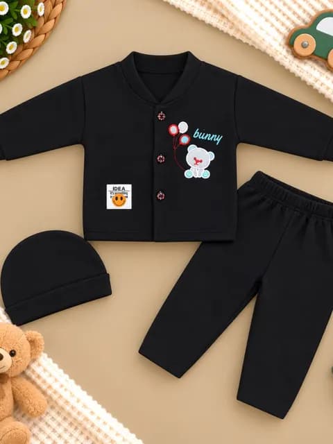Newborn Baby 3-Piece Bunny Winter Suit with Cap