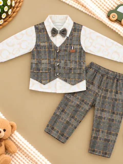 Baby Boy Formal Waistcoat 3-Piece Set