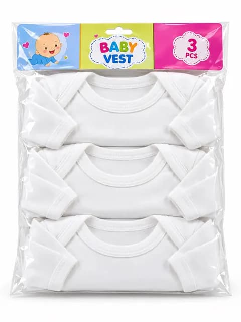 Cotton Baby Vest - Pack of 3